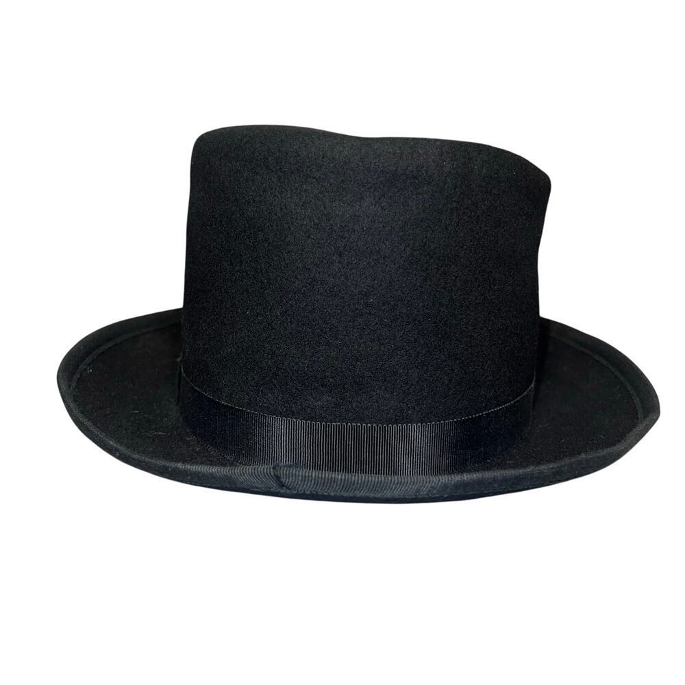 Planar Mens Size L 100% Merino‎ Wool Top Hat Gothic Magician Vampire Vintage